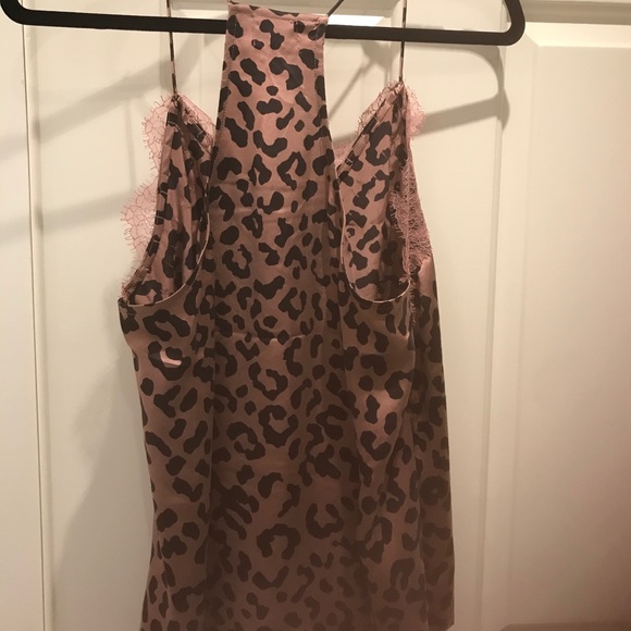 Cami NYC Silk Lace Trimmed Leopard Camisole Tank - Picture 6 of 9